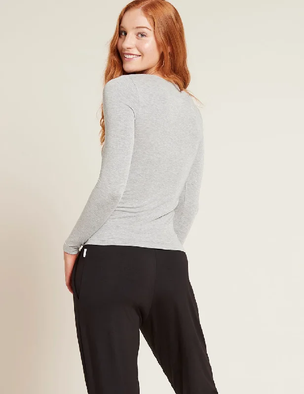 Women's Long Sleeve Top - Light Grey Marl Trendsetting Threads