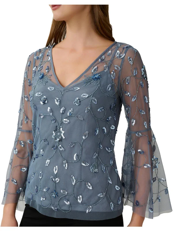 Womens Mesh Embellished Blouse Inspired By You, Designed For You