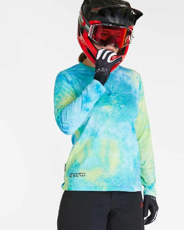 Womens Long Sleeve Tech Tee | Tie Dye Trendy Women's Wear