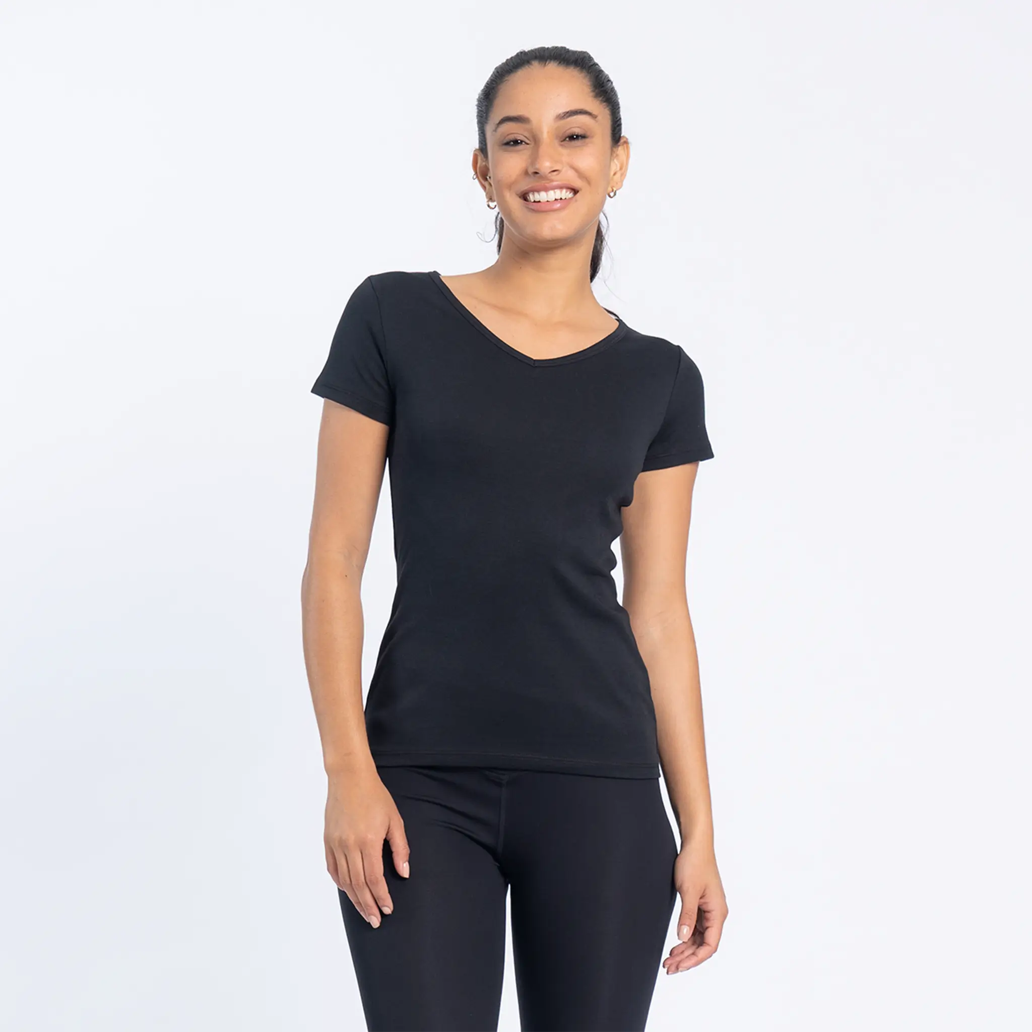 Women's Organic Pima Cotton V-Neck T-Shirt High End Designer Brands Discount