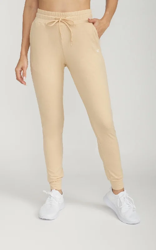 Premium High-Rise Jogger 29" in Almond Buff Great Deals On Ethnic Cultural Wear