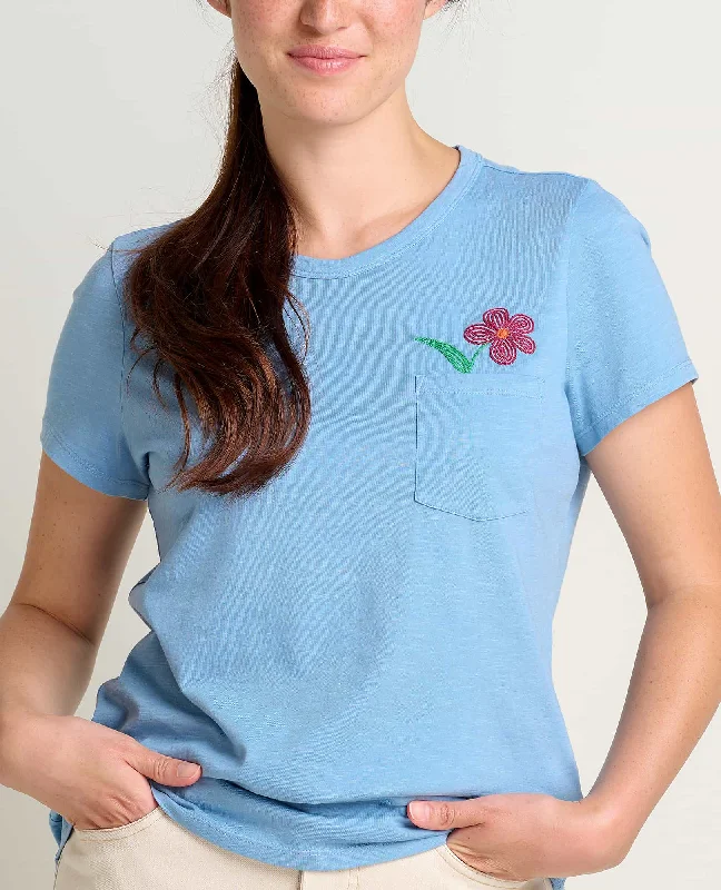 Women's Primo Crew Embroidered Minimalist Elegant