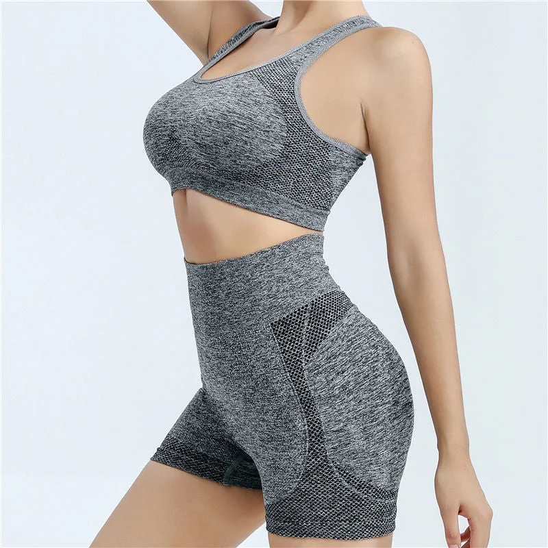 Women's Seamless Yoga Suit Shorts Runway Inspired Wear