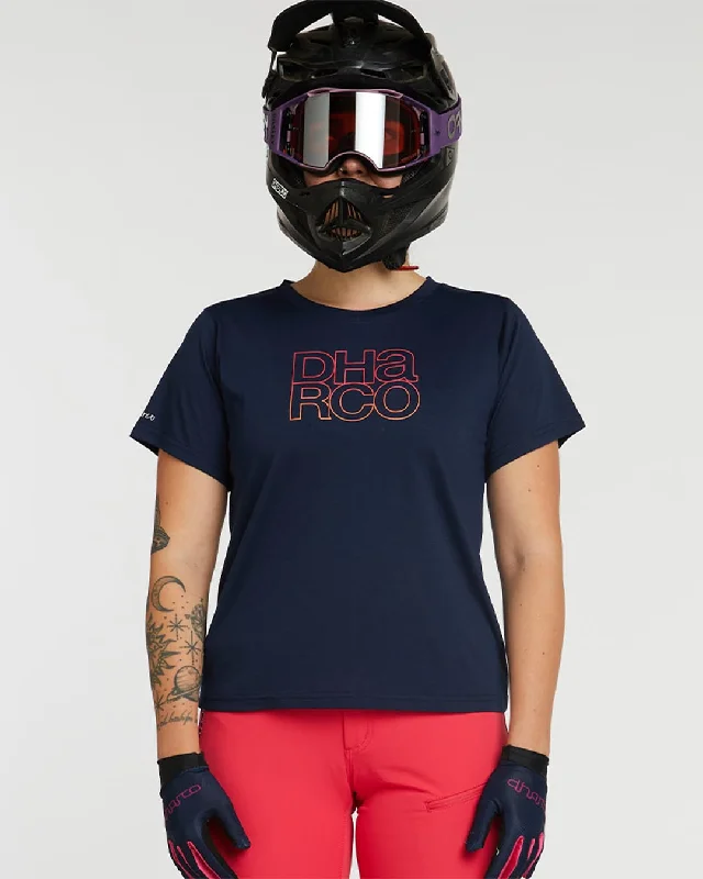 Womens Tech Tee | Neon Navy Stylish Savings