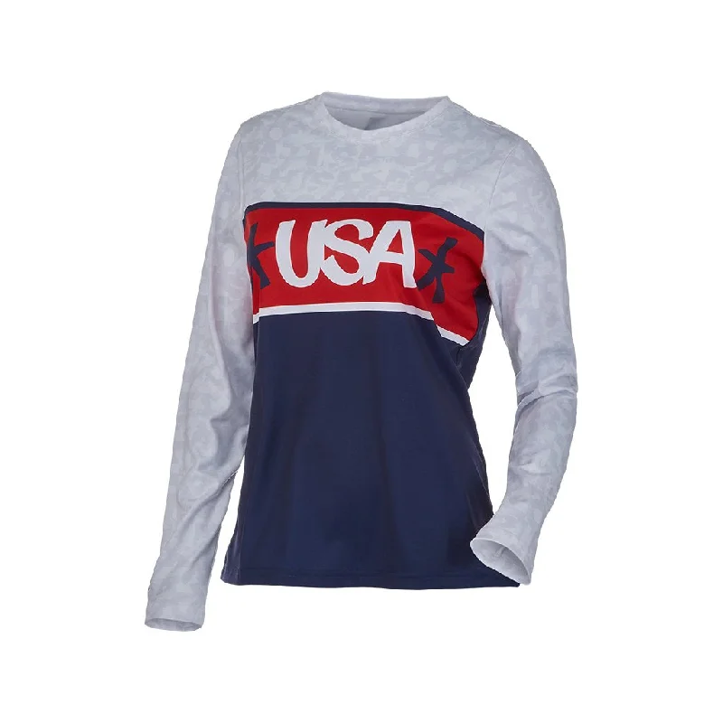 Womens Haze Usa Tee - Indigo (2021) Hot Deals