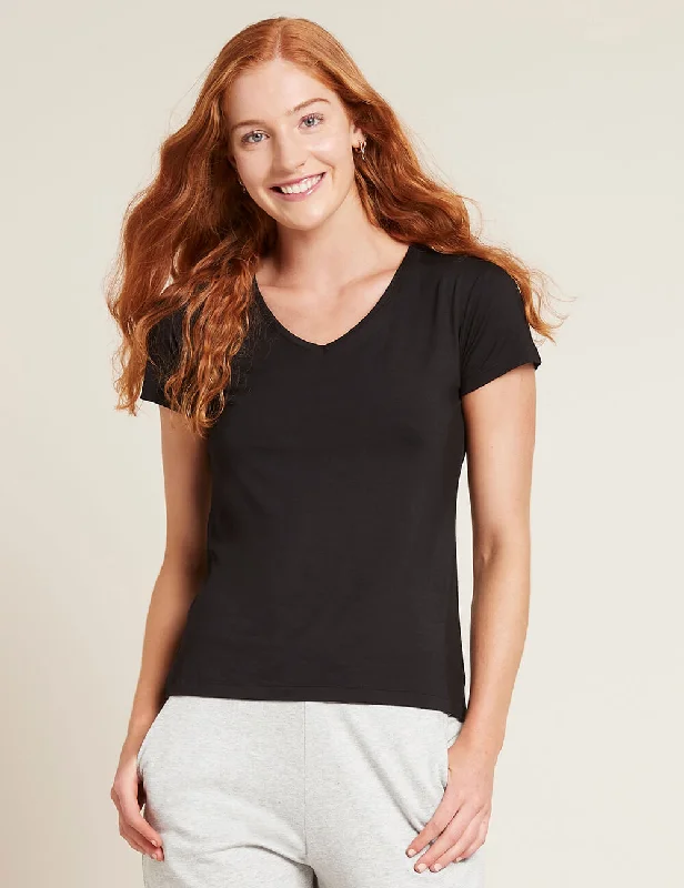 Women's V-Neck T-Shirt - Black Shop Our Looks