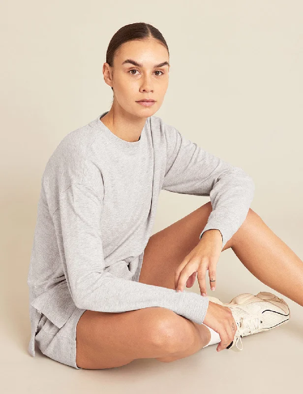 Women's Weekend Crew Pullover - Grey Marl Special Occasion Wear