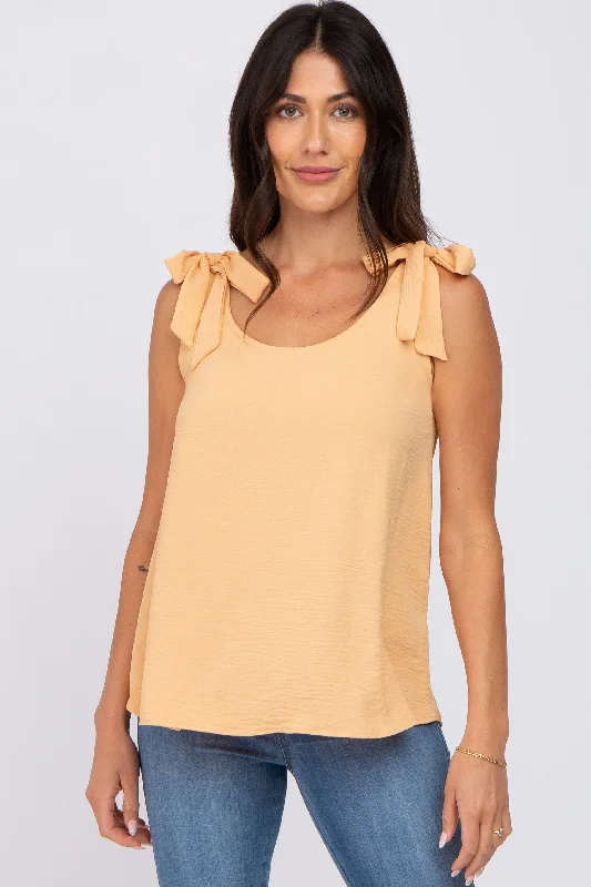 Yellow Shoulder Bow Tank Top Exclusive Sale