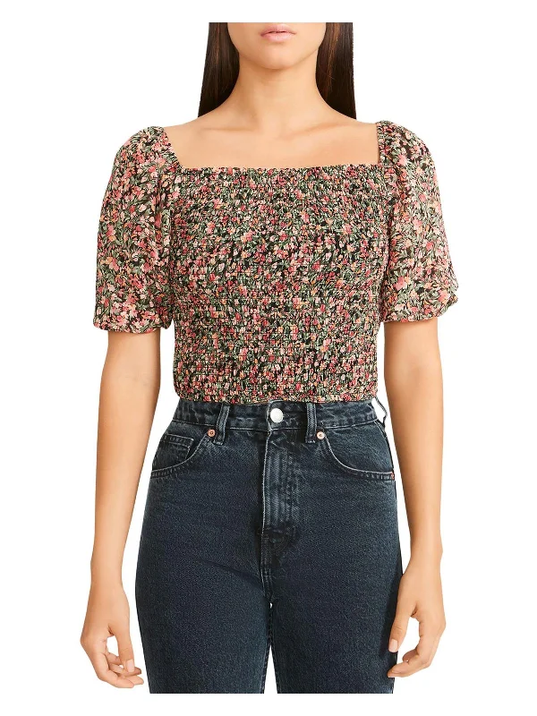 Zandia Womens Floral Cropped Tube Top Floral Style