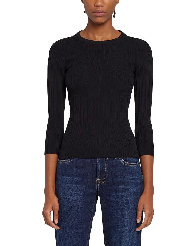 7 For All Mankind Detail Back Rib Top Dive Into Trendy Styles