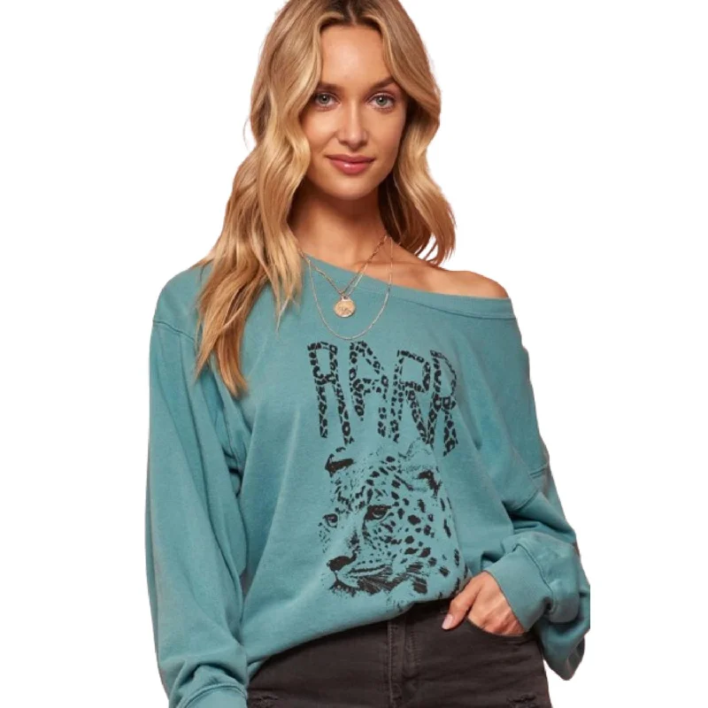 A Garment Dyed French Terry Graphic Sweatshirt Dreamy Draping