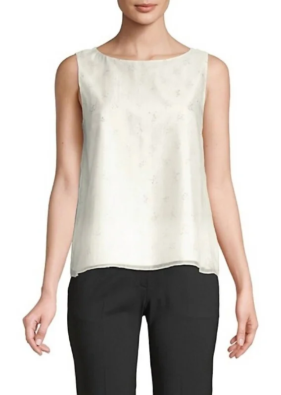 A Line Sleeveless Top In White Fashion Essentials