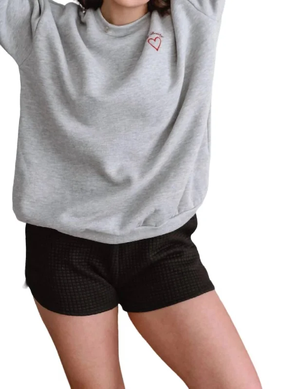 Achy Breaky Sweatshirt In Grey Athleisure Wear Promotion