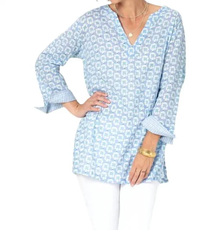 Alexis Blu Cotton Kurta Tunic In Blue Stupidly Low Prices