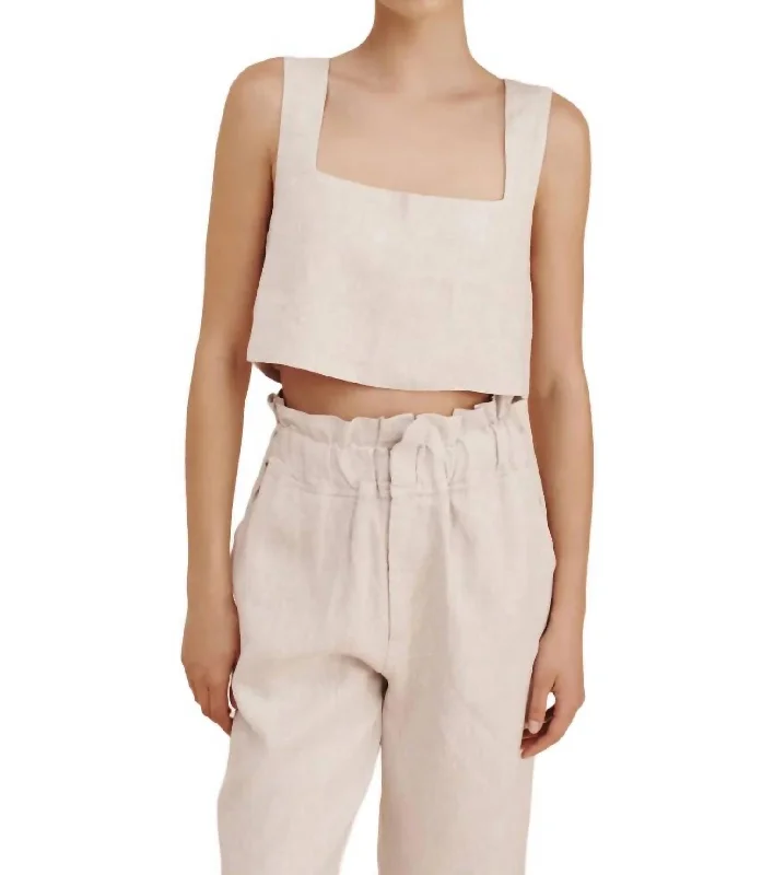 Alice Crop Top In Natural Your Timeless Wardrobe Awaits