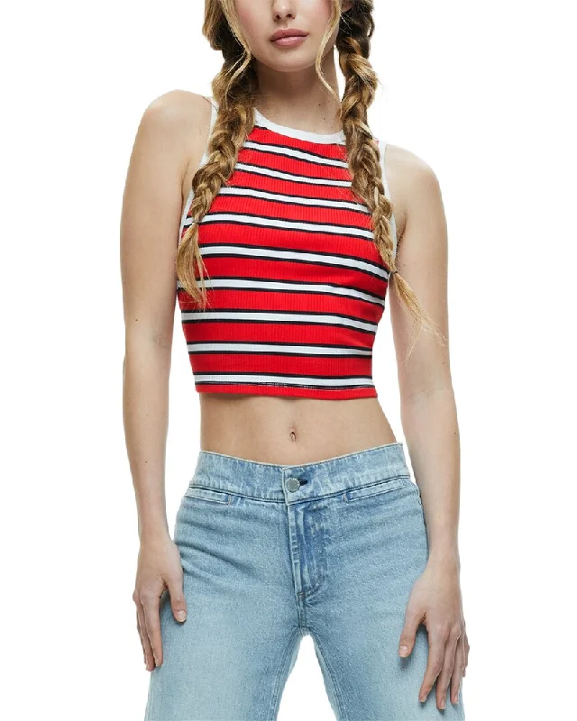 alice + olivia Andre Fitted Cropped Tank Limited Time Deal