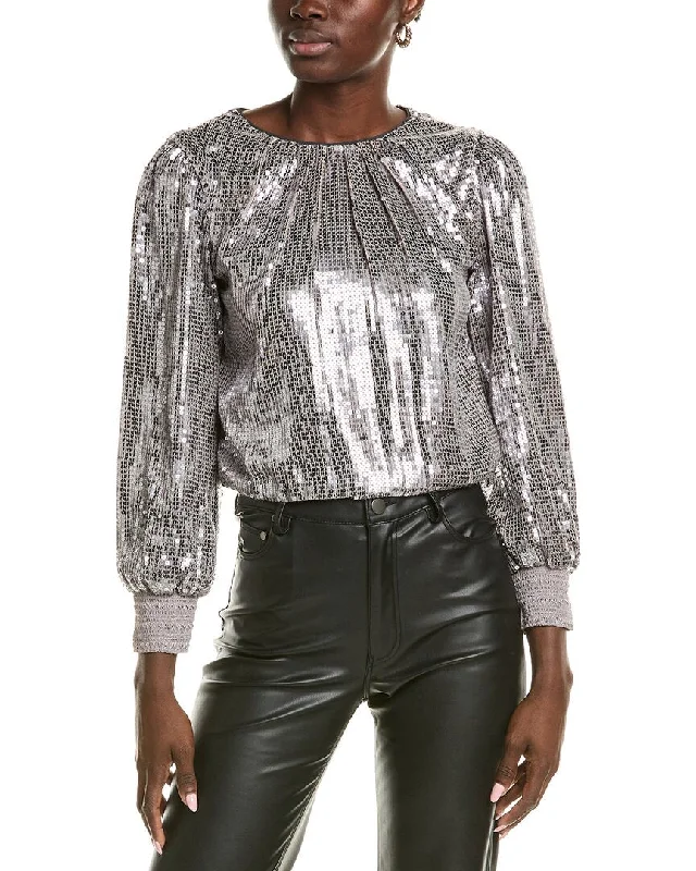 alice + olivia Avila Sequin Crop Top Special Occasion Wear