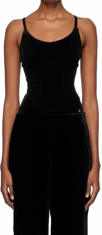 Alissa Bodysuit In Black Minimalist Chic