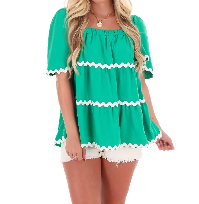 All I Want To Do Tiered Top In Green All Season Fashion Collection