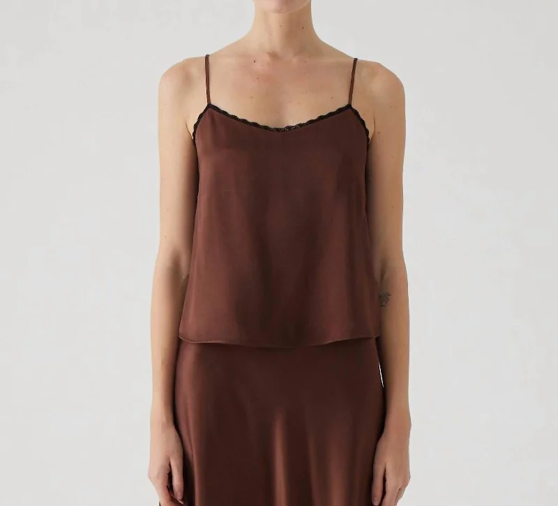 Almera Blouse In Brown Unleash Your Trendy Side