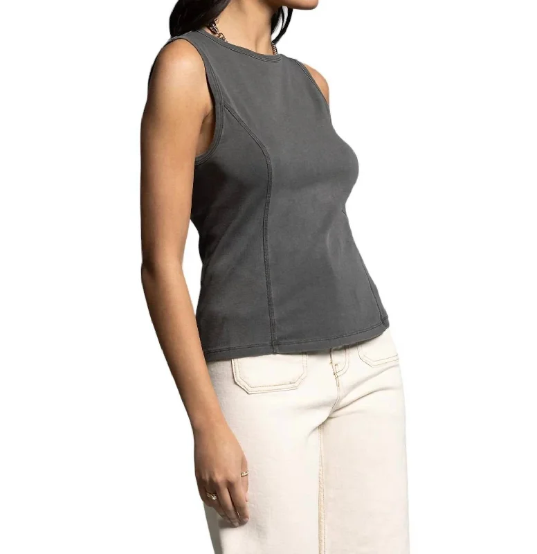 Amelie Tank Top In Charcoal Wardrobe Upgrade