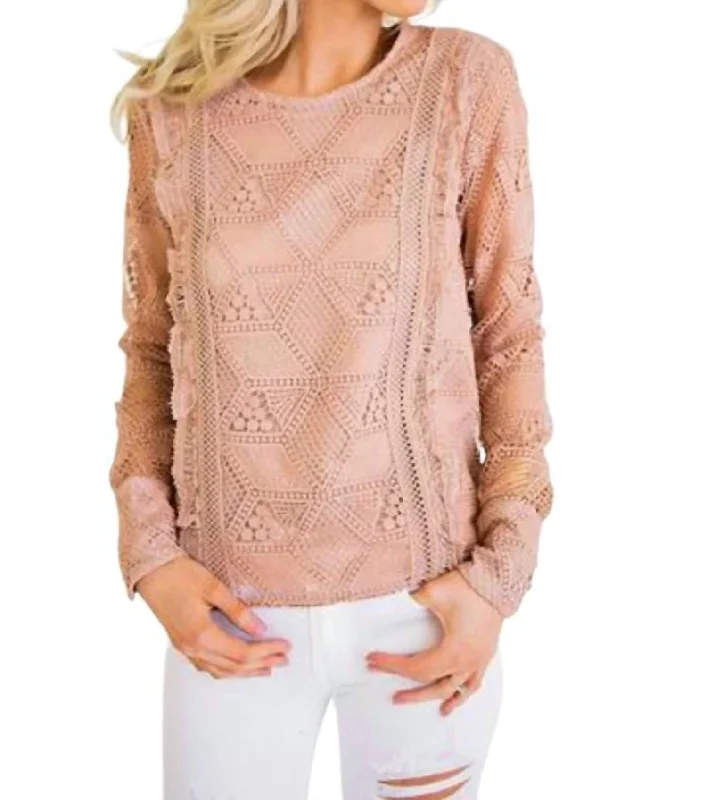 Anna Lace Top In Dusty Pink Find Your Unique Flair