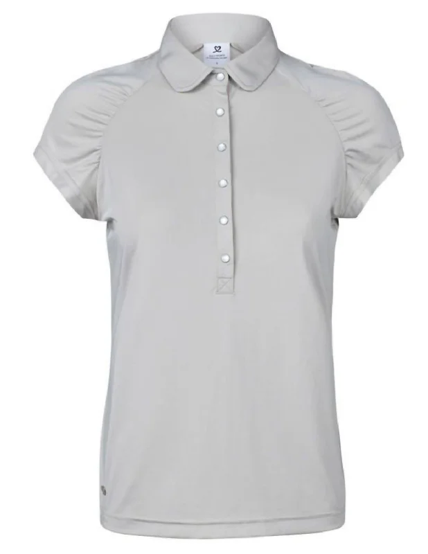 Ariana Cap Sleeve Polo Shirt In Sahara Urban Femme Streetwear