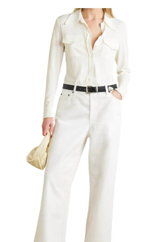 Aveline Shirt In Ivory Quality Driven Apparel