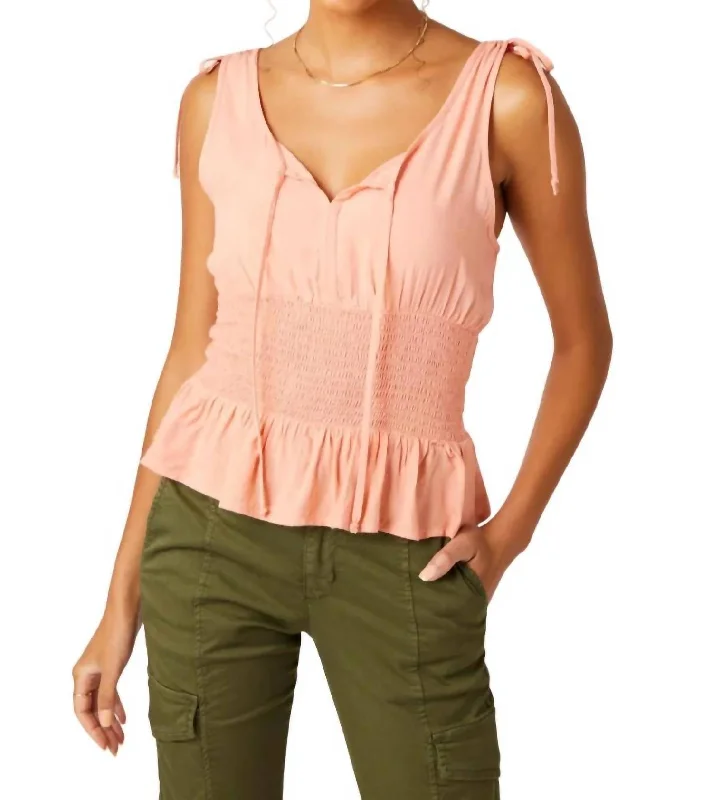 Avion Top In Pink Clay Fashion Sale