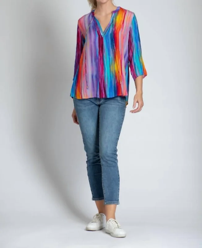 B-51P/b-321D/nc - V-Neck W/ Tassel In Multi Eclectic Style Wardrobe