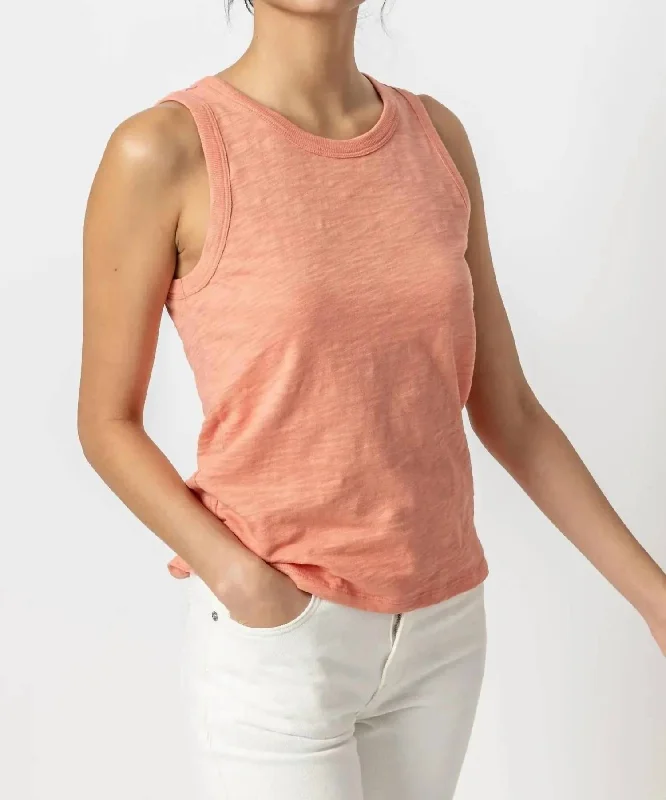 Back Seam Tank Top In Sunset Season Transition Versatile Wear Clearance