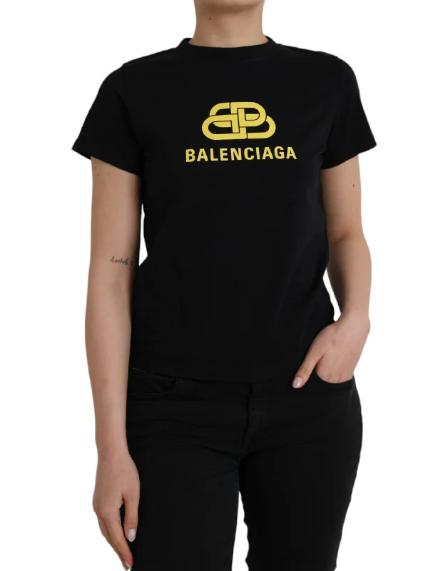 Balenciaga  Cotton Logo Crew Neck Short Sleeves Women's T-shirt (Pre-Owned) Luxury Fashion for Women