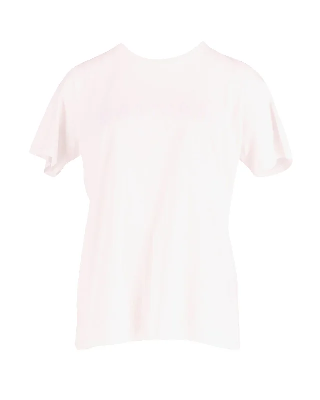 Balmain Crew Neck Short Sleeve T-Shirt in White Cotton Trendy Pulse