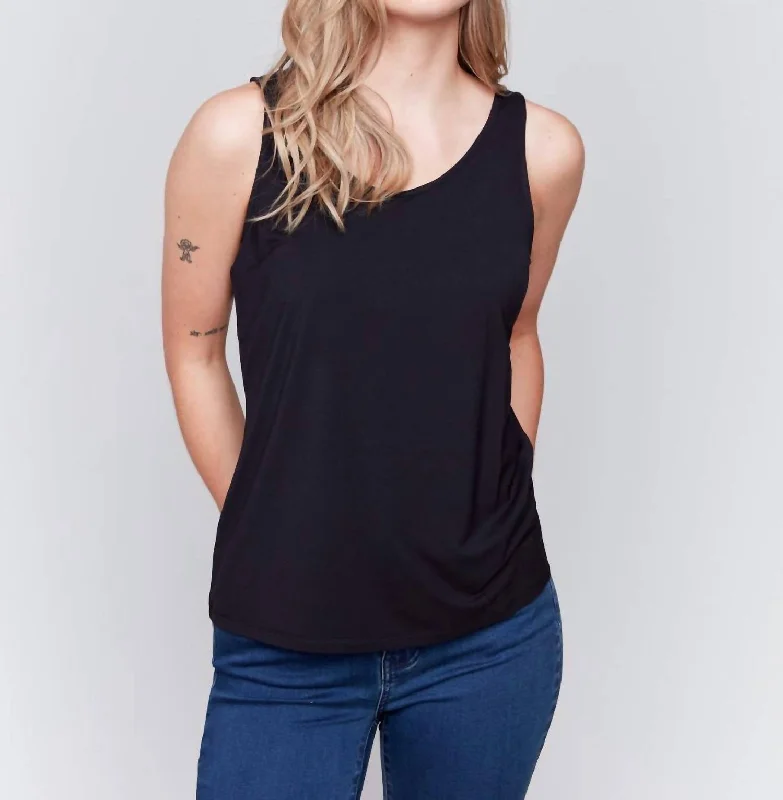 Bamboo Tank In Black Spring Wardrobe