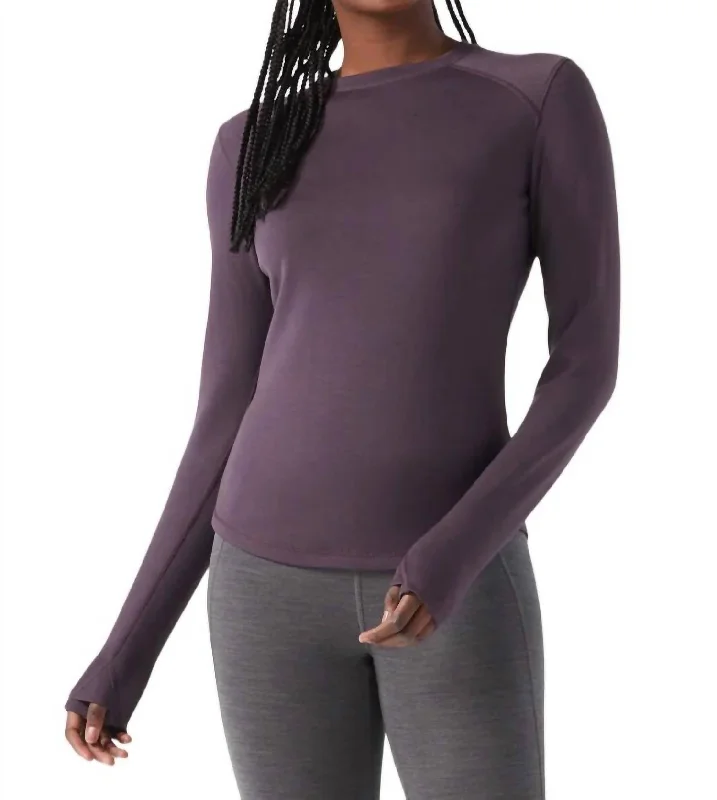 Basis Midweight Merino Crew Top In Huckleberry Jam Casual Chic