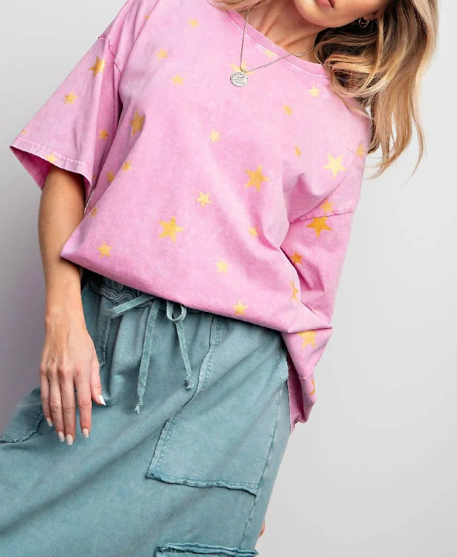 Be The Star Top In Barbie Pink Bold Fashion