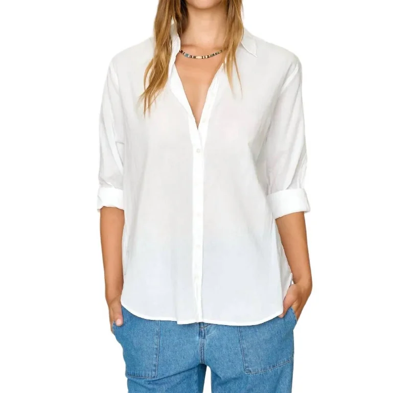 Beau Button Down Shirt In White Fresh Styles, Fresh Deals