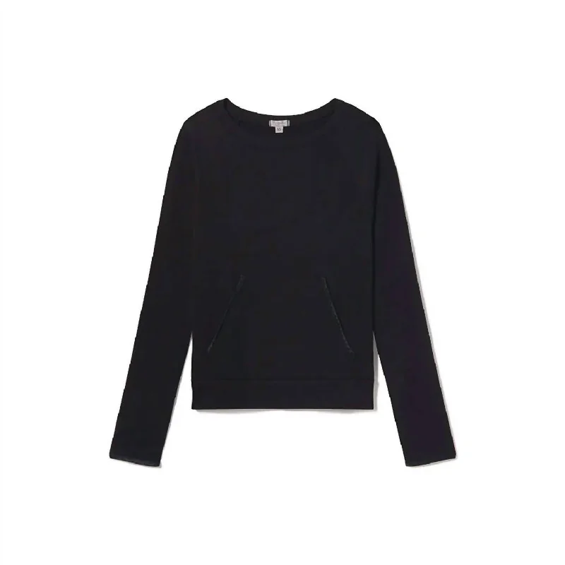 Becca Long Sleeve Tee In Black Stylish Savings