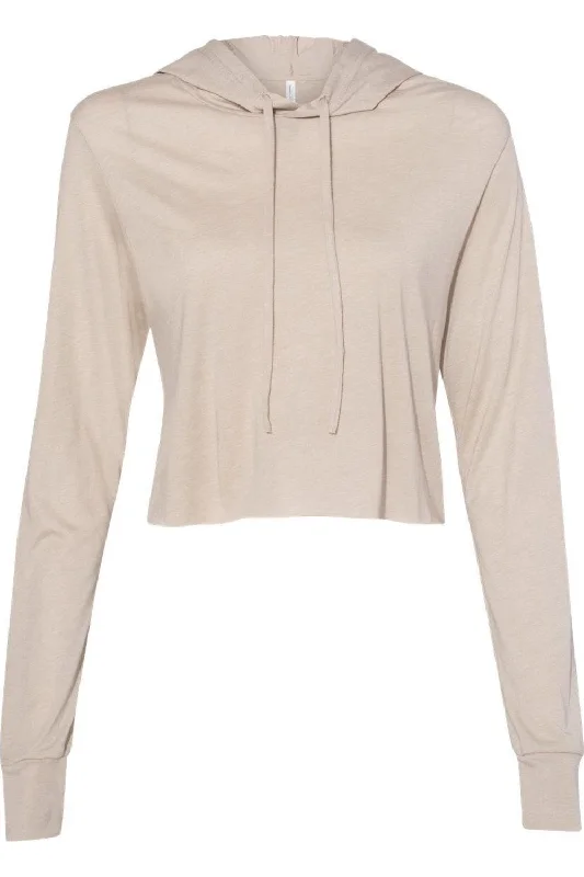 BELLA + CANVAS Womens Triblend Crop Long Sleeve Hoodie Wardrobe Refresh