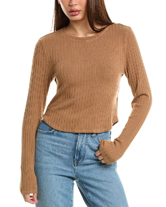 Bella Dahl Crop Crewneck Top Big Savings