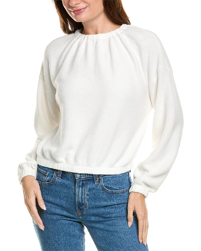 Bella Dahl Pullover Elastic Waist Sweatshirt Effortless Chic Apparel