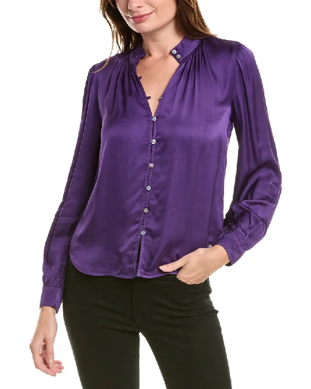 Bella Dahl Shirred Button Up Blouse Best Sellers