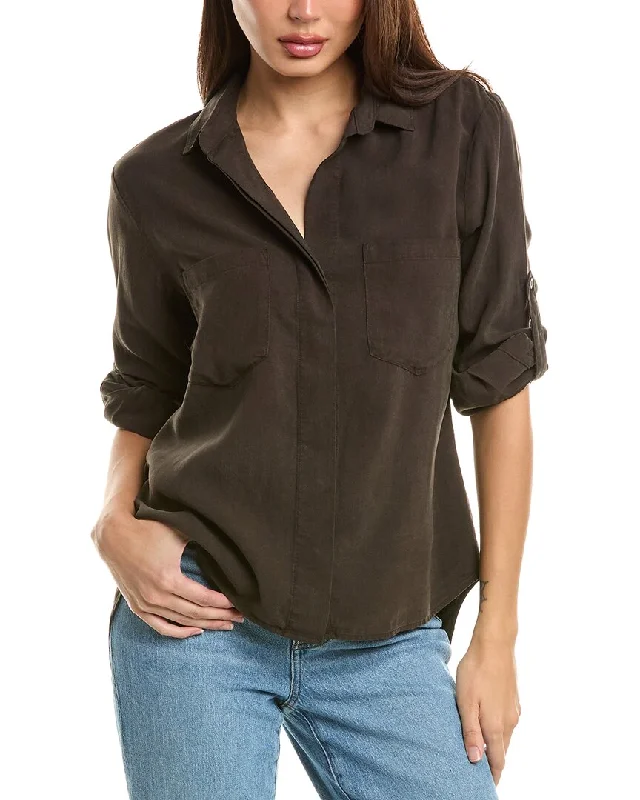 Bella Dahl Split Back Button-Down Blouse Chic Outfits