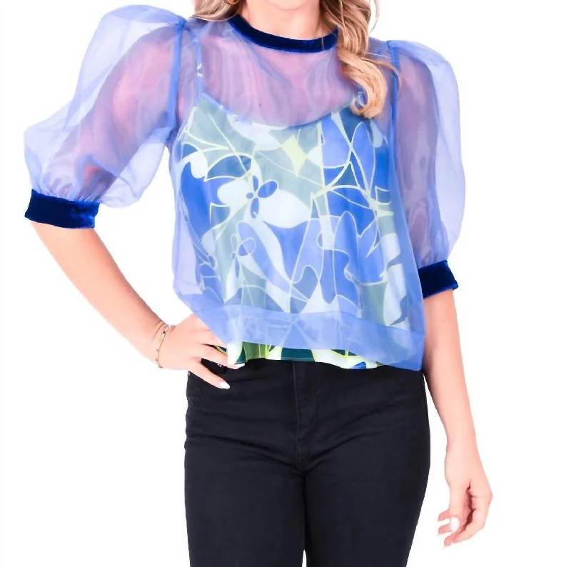 Bella Top In Holly Evening Elegance