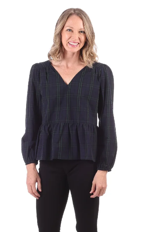 Berkley Top in Blackwatch Plaid Chic & Cozy Collection