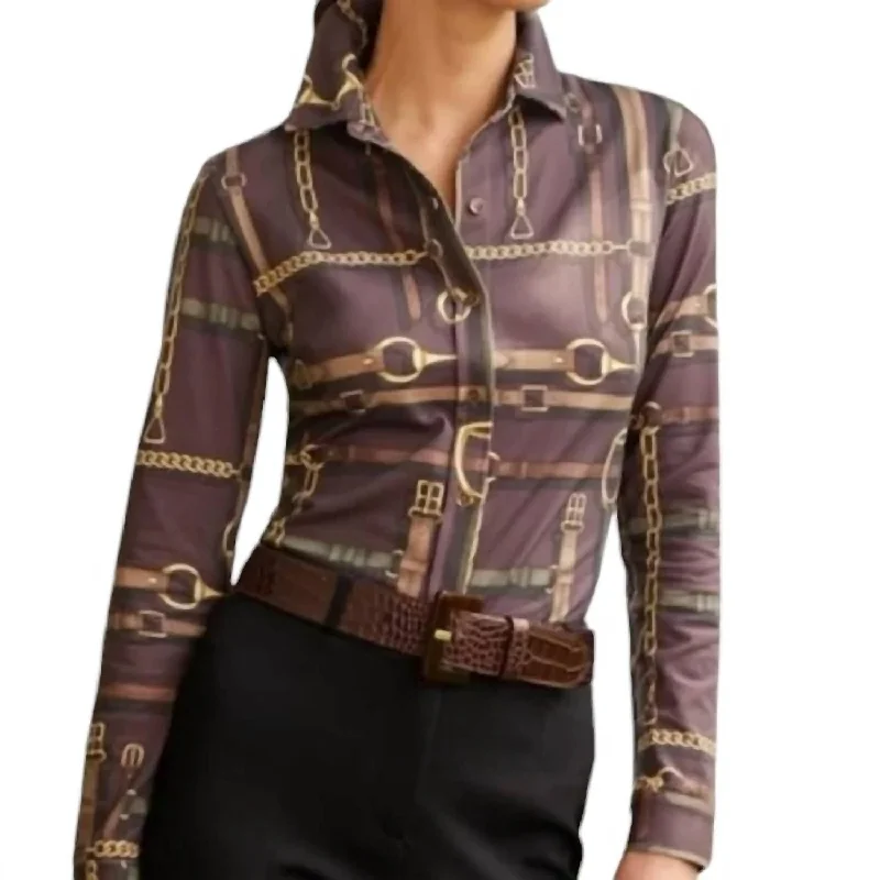 Betty Top In Brown Buckley Prep Shop Sales