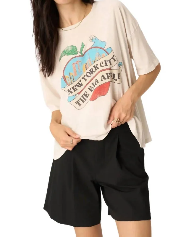 Big Apple Boyfriend Tee In Bone Special Offers, Don't Miss