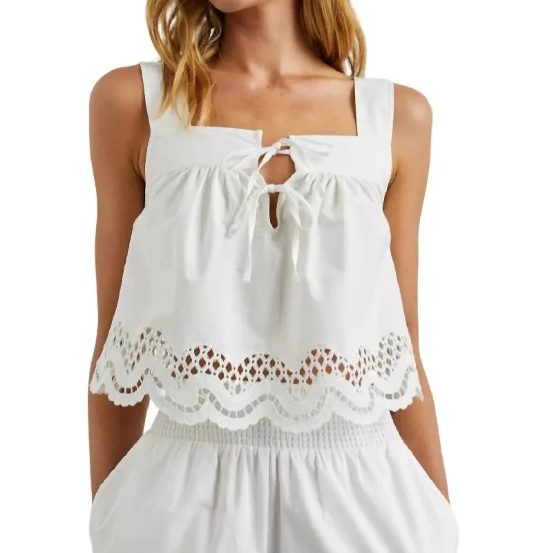 Blythe Top In White Trendy Fashion For Women