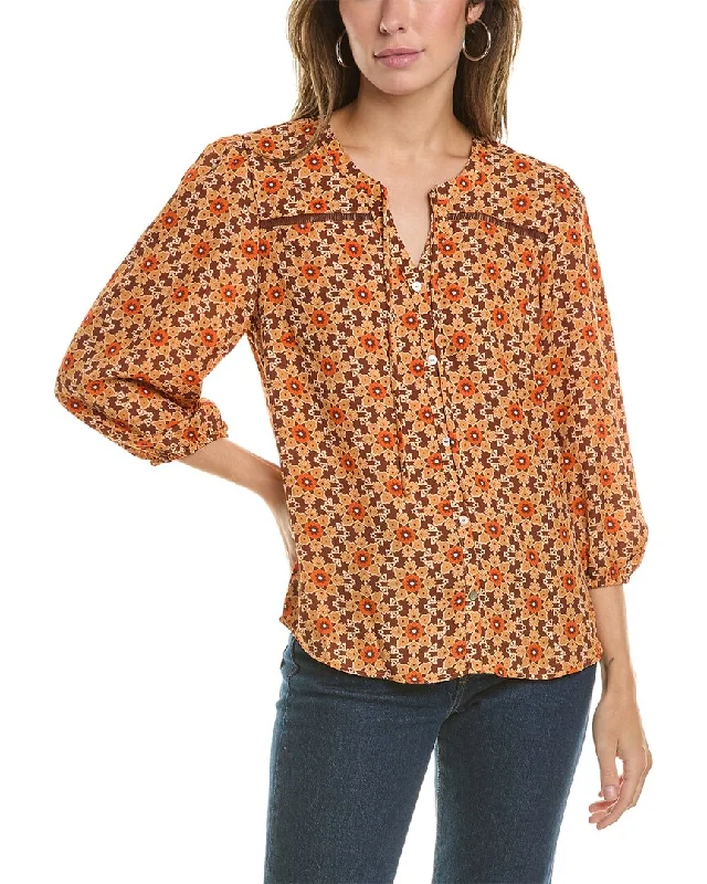 Bobeau 3/4-Sleeve Blouse Chic Allure