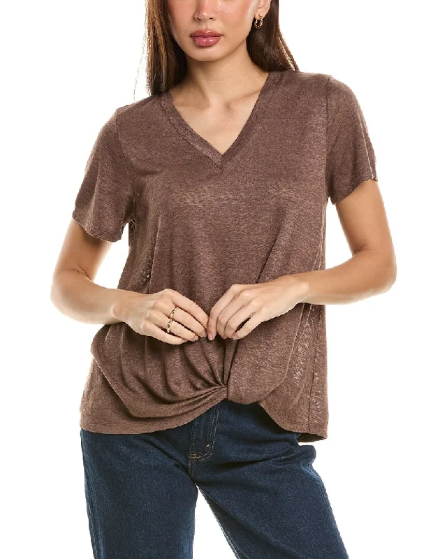 Bobeau Caty Twist Hem T-Shirt Big Savings On Minimalist Office Styles